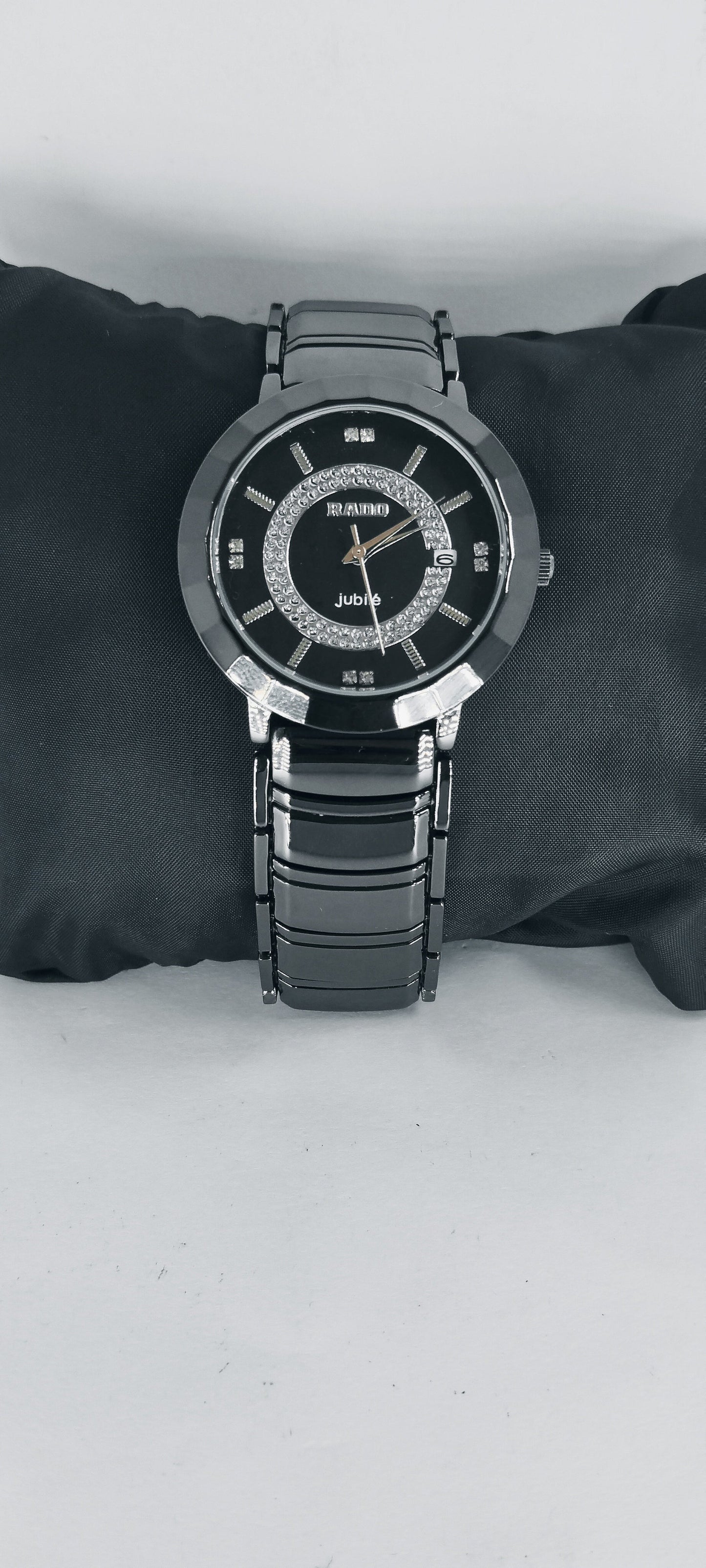 Noir Black Branded Chain Watch For Men