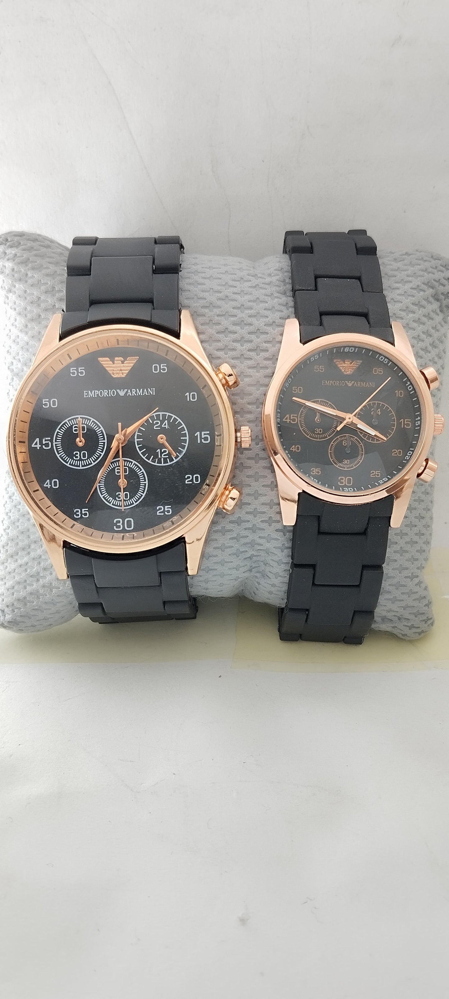 Matte Black EA-Branded Pair Watch For Two