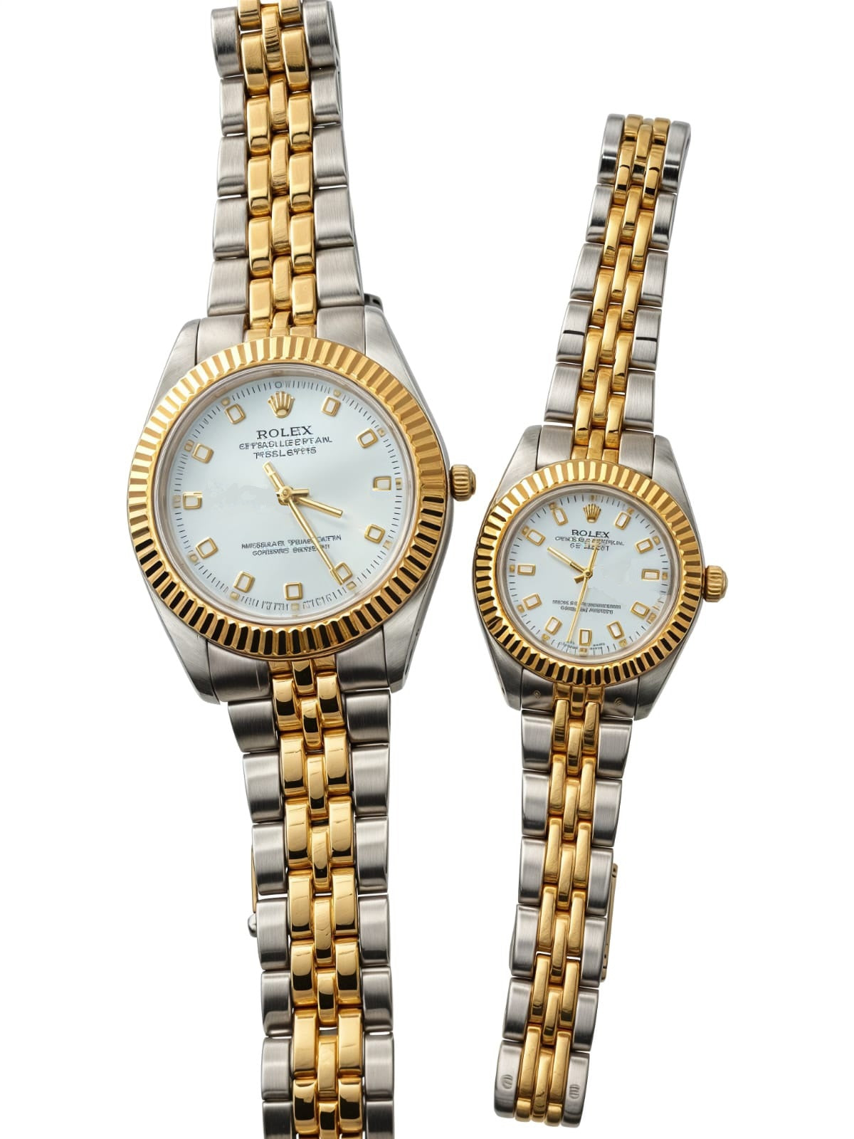 Gold & Silver R-Branded Pair Watch For Two