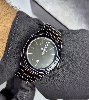 Raven Black Chain Watch For Men