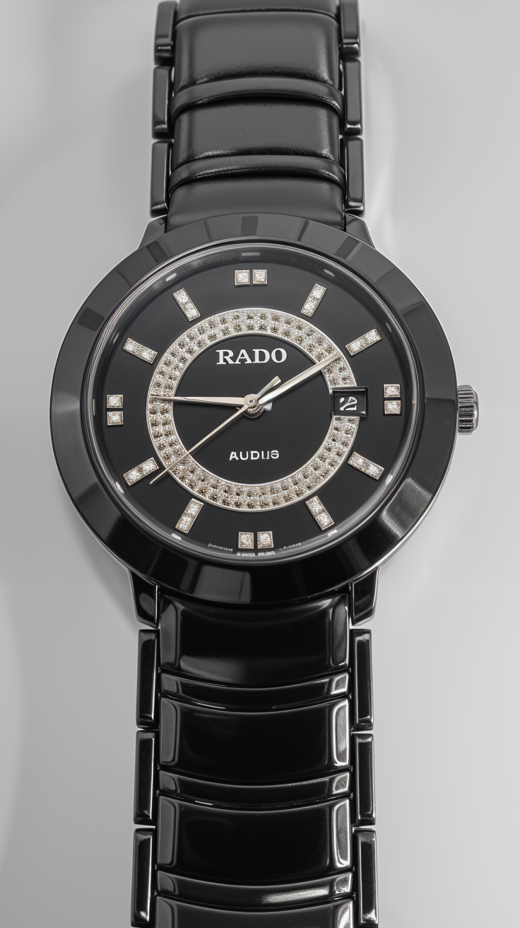 Noir Black Branded Chain Watch For Men
