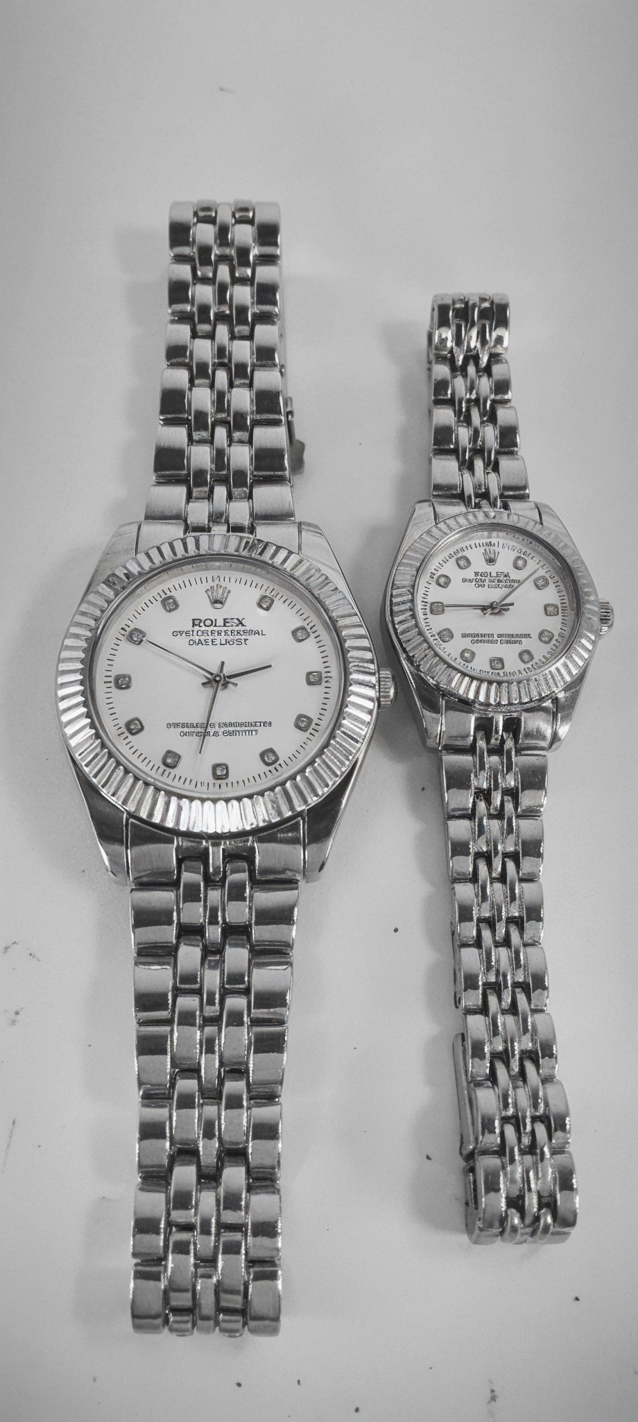 Silver R-Branded Pair Watch For Two