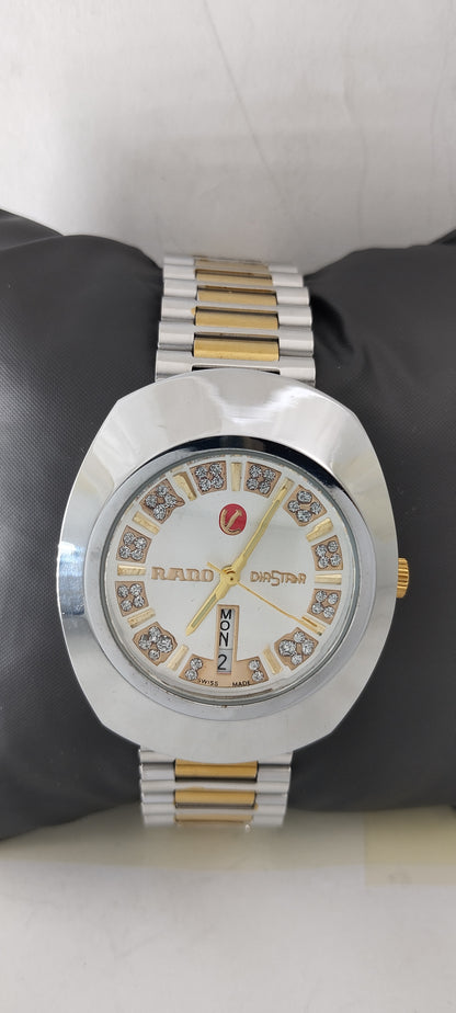 Gold & Silver White Dial RDO-Branded Watch For Men