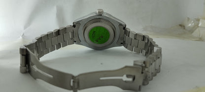 Silver R-Branded Red Dial Chain Watch For Men