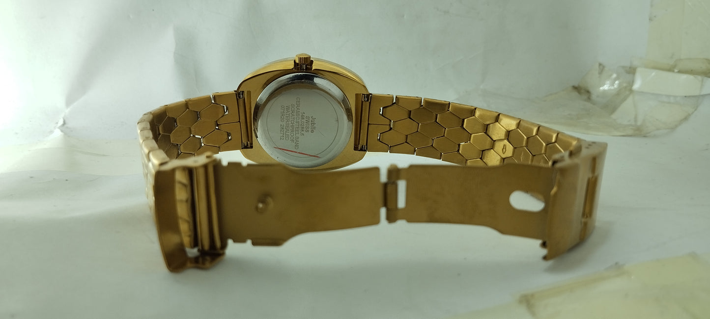 Gold RDO-Branded Gold Dial Chain Watch For Men