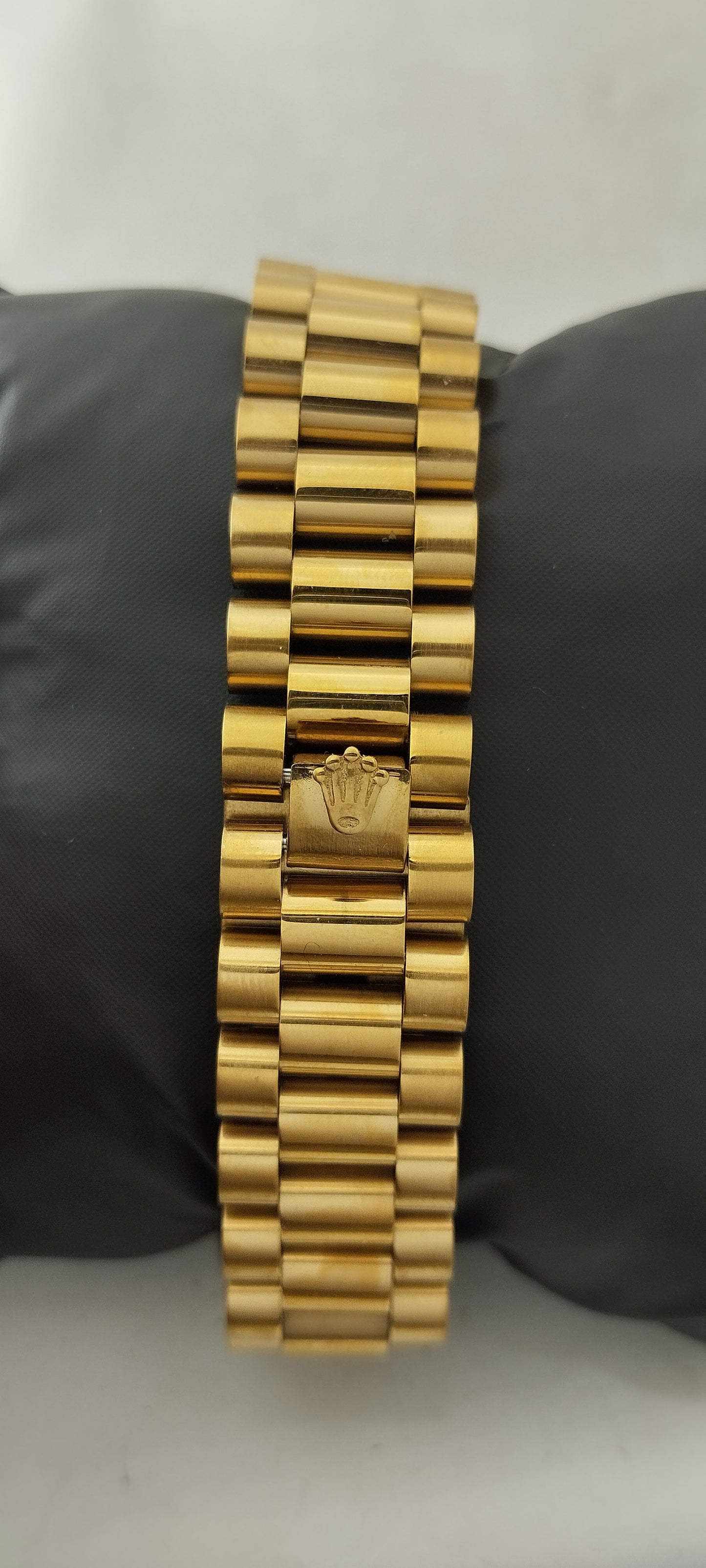 Gold R-Branded Green Dial Chain Watch For Men