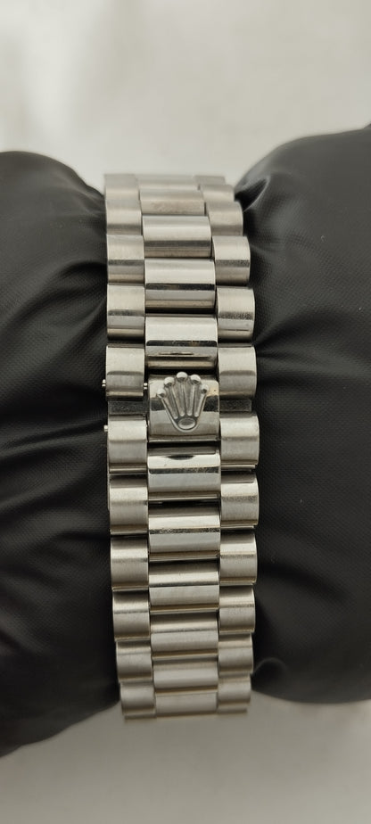 Silver R-Branded Red Dial Chain Watch For Men