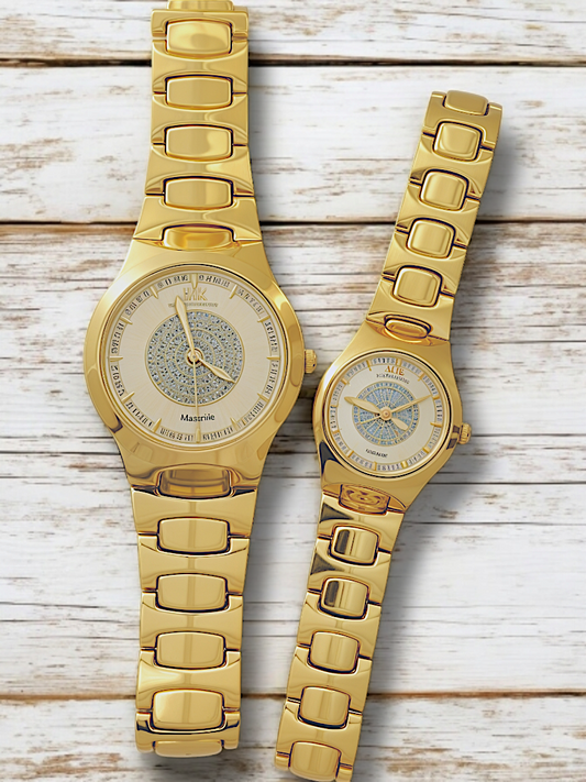 Gold Pair Watch For Two