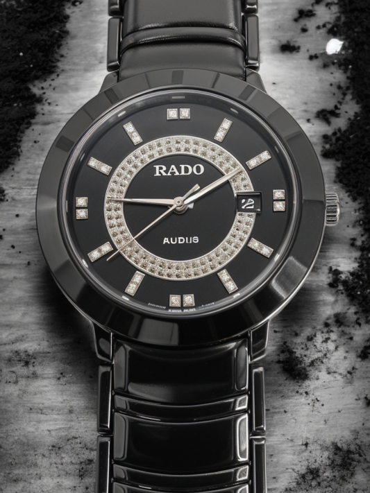 Noir Black Branded Chain Watch For Men