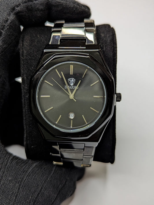 Raven Black Chain Watch For Men