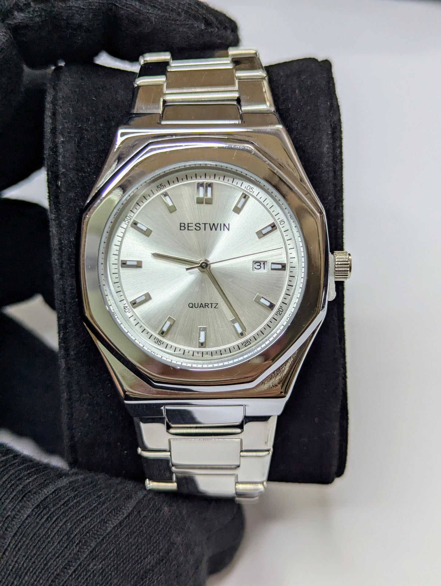 Sterling Silver Chain Watch For Men
