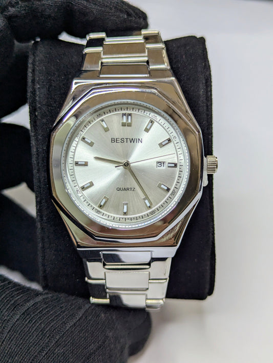 Sterling Silver Chain Watch For Men